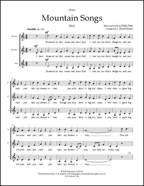 Mountain Songs for SSAA a cappella - Click Image to Close