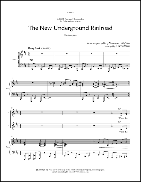New Underground Railroad, The for SSAA & piano