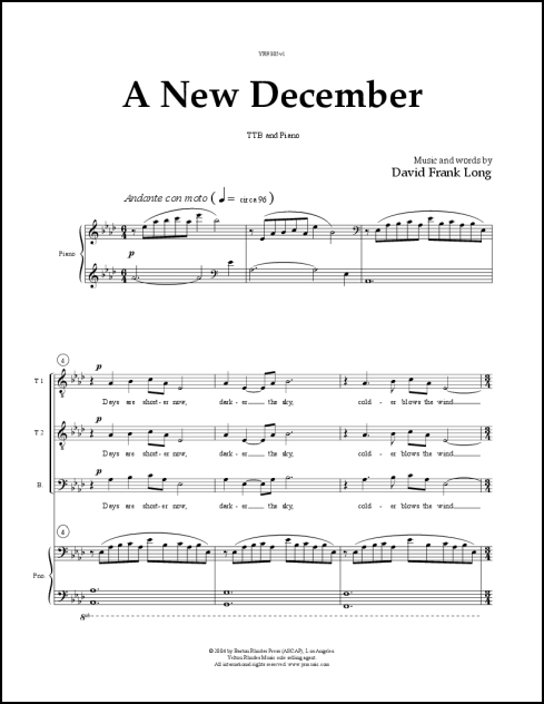 New December, A for TTB & piano