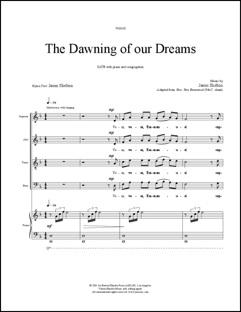Dawning Of Our Dreams, The for SATB with piano & congregation.