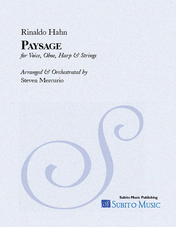 Paysage (Rinaldo Hahn) for Voice, Oboe, Harp & Strings